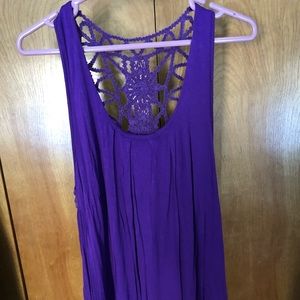 Forever 21 beach coverup tunic purple large